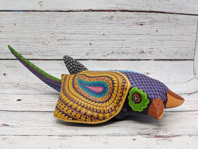 Stingray Alebrije Figurine, Handmade Home Décor, Oaxaca Mexico FolkArt, Original Wood Sculpture, Carved Animal, Unique Gift, Stingray Statue