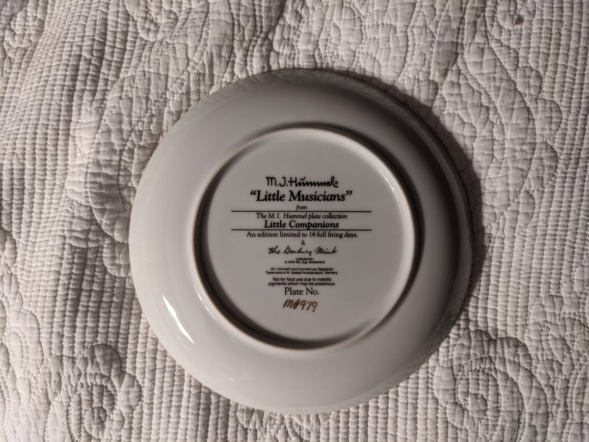 Hummel 1991 Vintage Collector Plate Danbury Mint Little Musicians