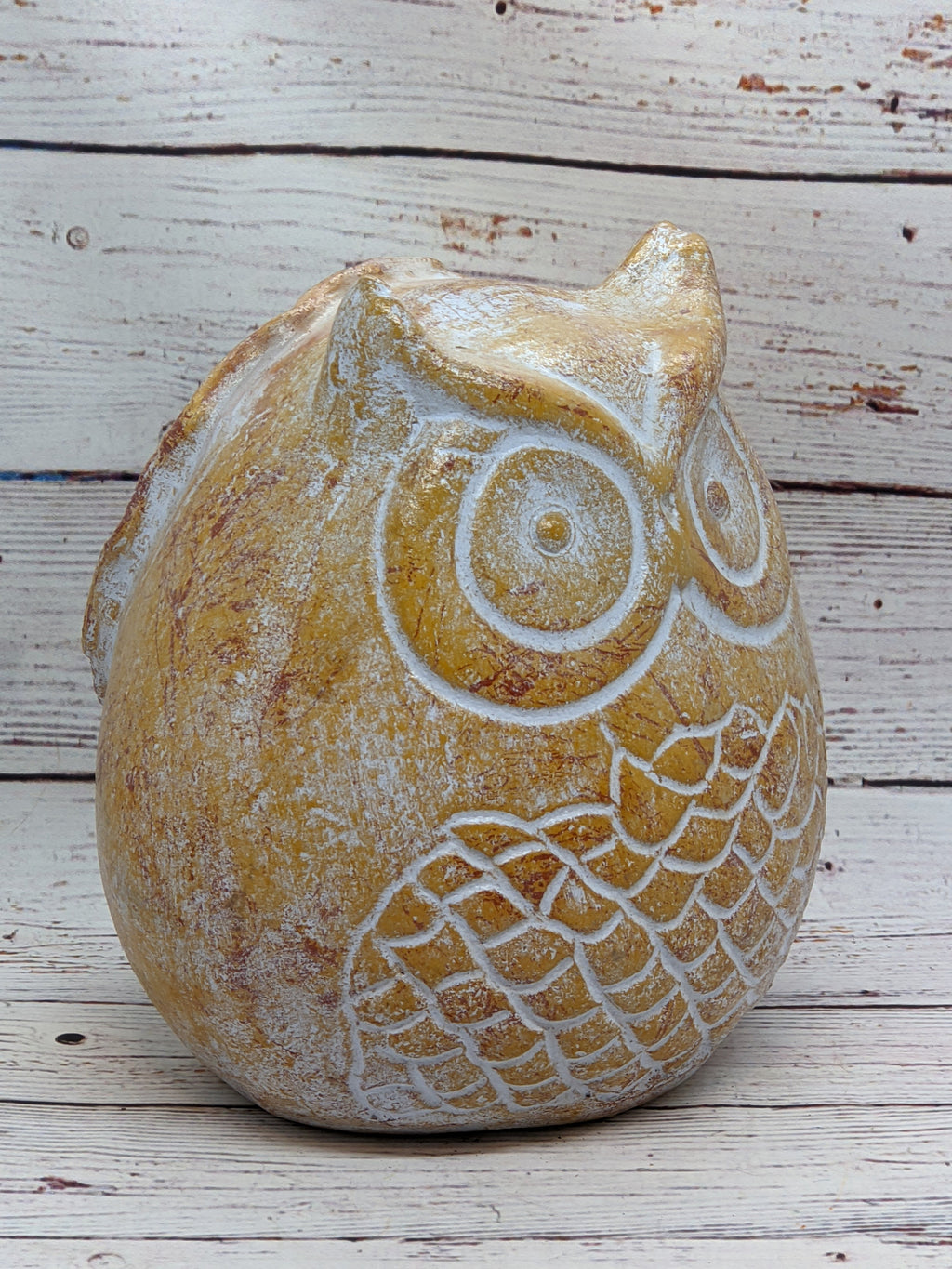 Owl Planter Pot - Clay, Flower Pot, Owl Gifts, Handmade Mexican Pottery, Indoor Planter, Outdoor, Owl Decorations, Small Planter Pot - Cream