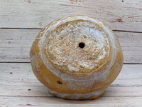 Owl Planter Pot, Clay Flower Pot, Handmade Mexican Pottery, Indoor Outdoor Planter, Garden Decor, Small Planter Pot - Butterscotch