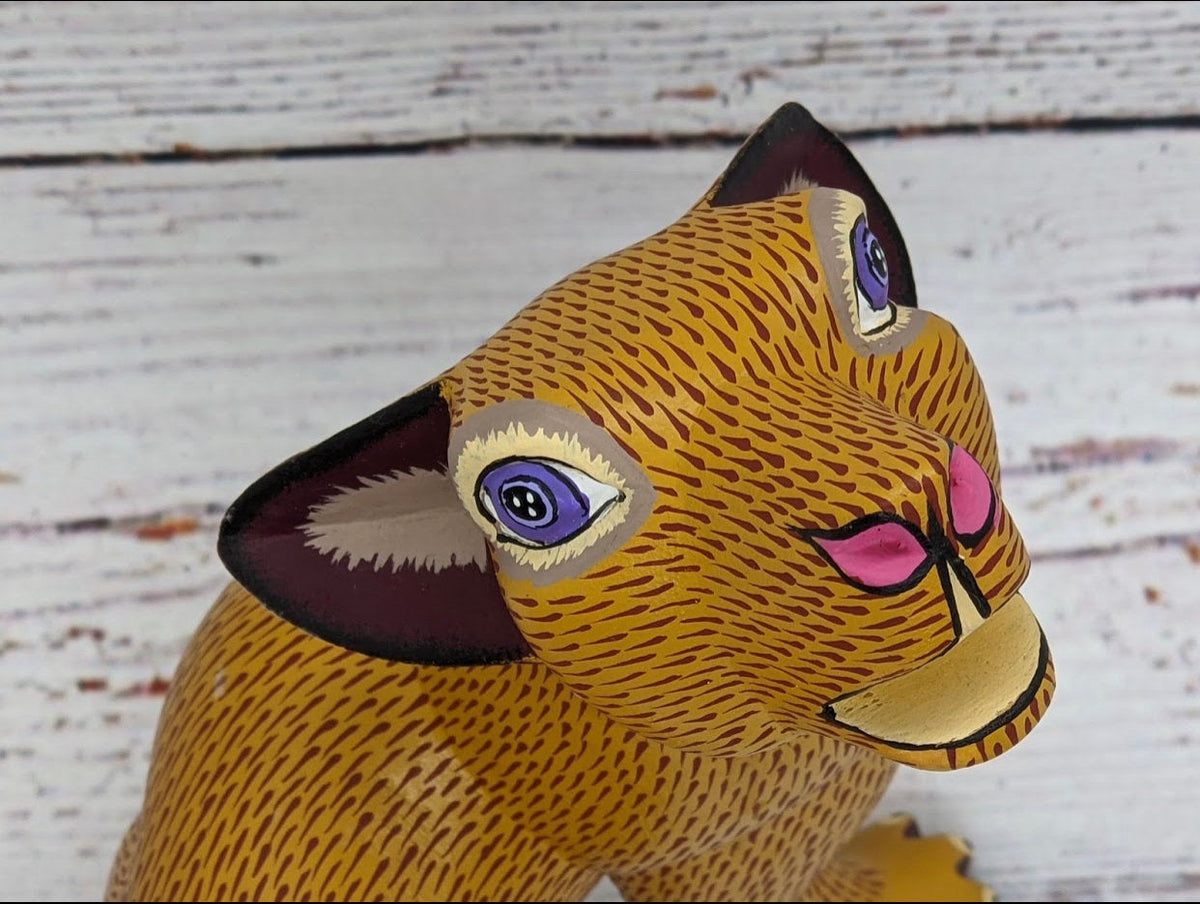 Dog Alebrije, Oaxaca Mexico Folk Art, Handmade Home Decor, Original Wood Sculpture, Carved Animal, Unique Gift, Genuine Original