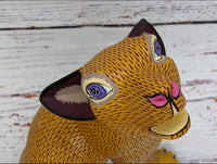 Dog Alebrije, Oaxaca Mexico Folk Art, Handmade Home Decor, Original Wood Sculpture, Carved Animal, Unique Gift, Genuine Original