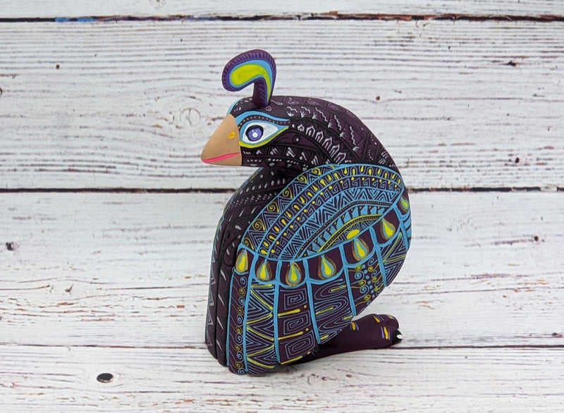 Quail Alebrije, Oaxaca Mexico Folk Art, Handmade Home Decor, Original Wood Sculpture, Carved Animal, Unique Gift, Genuine Original