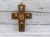 Handmade Christian Cross, Religous Home Decor, Mexican Folk Art, Oaxaca Cross Decor, Cross Decoration Wall Art