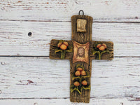 Handmade Christian Cross, Religous Home Decor, Mexican Folk Art, Oaxaca Cross Decor, Cross Decoration Wall Art