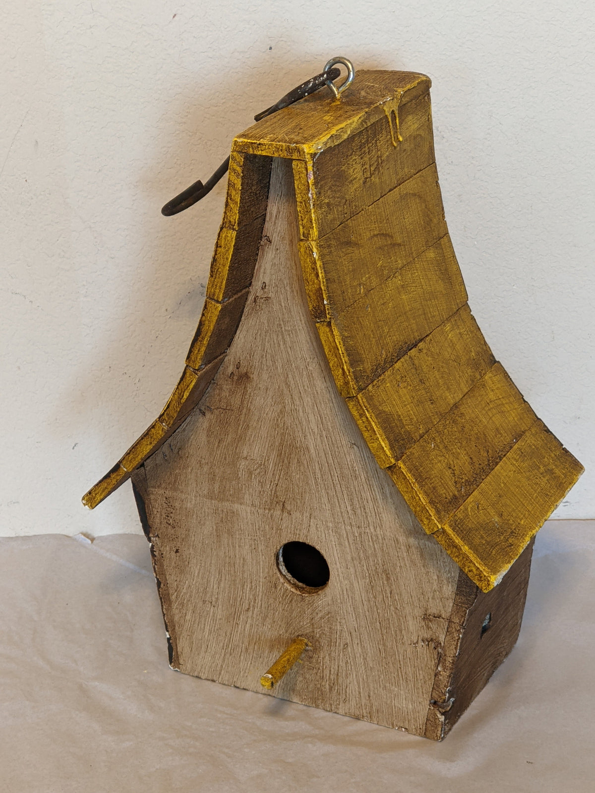 Wooden Birdhouse, Asian Style Roof, Outdoor or Indoor Decor, Decorative Birdhouse Decor, Handmade in Mexico, Unique