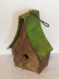 Wooden Birdhouse, Asian Style Roof, Outdoor or Indoor Decor, Decorative Birdhouse Decor, Handmade in Mexico, Unique