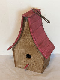 Wooden Birdhouse, Asian Style Roof, Outdoor or Indoor Decor, Decorative Birdhouse Decor, Handmade in Mexico, Unique