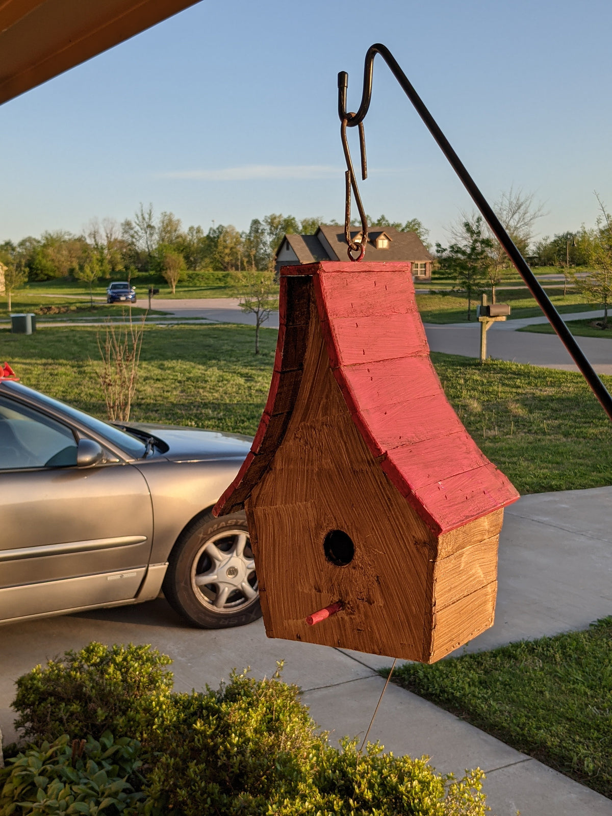 Wooden Birdhouse, Asian Style Roof, Outdoor or Indoor Decor, Decorative Birdhouse Decor, Handmade in Mexico, Unique
