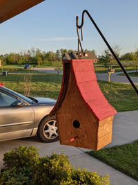 Wooden Birdhouse, Asian Style Roof, Outdoor or Indoor Decor, Decorative Birdhouse Decor, Handmade in Mexico, Unique