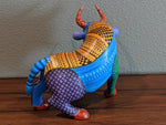 Bull Alebrije Figurine, Handmade Home Decor, Folk Art from Oaxaca Mexico, Original Wood Sculpture, Carved Animals, Unique Bull Statue Gift