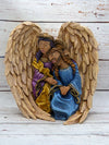 Angel with Christ Home Decor, Mexican Folk Art, Clay Pottery Original Pieta from Oaxaca, Mexico by Jose Juan Aguilar