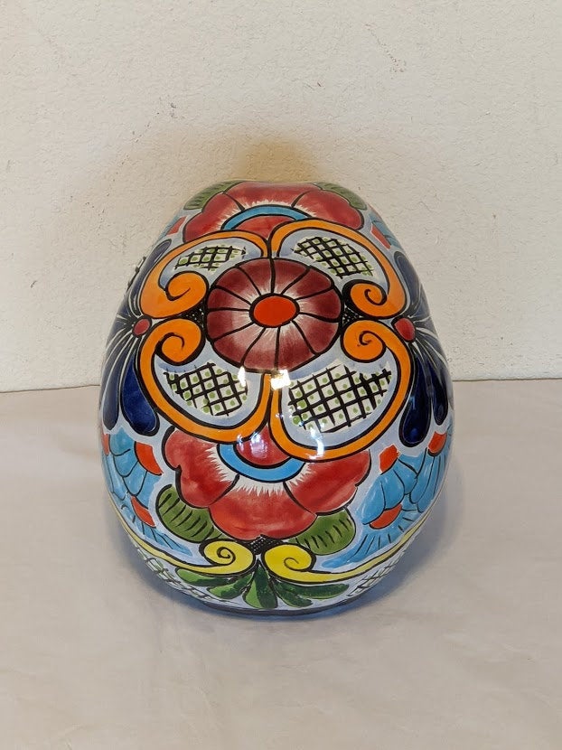 Skull Decor, Talavera Pottery, Skull Decorations, Halloween Party Decor, Skull Art, Ceramic Skull, Decorative Skull Head, Large Size