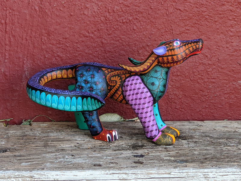 Fusion Alebrije Figurine, Handmade Home Decor, Folk Art from Oaxaca Mexico, Original Wood Sculpture, Unique Fusion Statue Gift