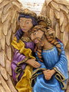 Angel with Christ Home Decor, Mexican Folk Art, Clay Pottery Original Pieta from Oaxaca, Mexico by Jose Juan Aguilar