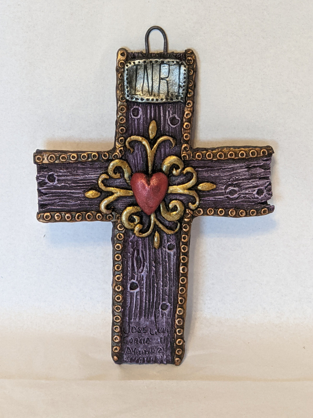 Handmade Christian Cross, Religous Home Decor, Mexican Folk Art, Oaxaca Cross Decor, Cross Decoration Wall Art