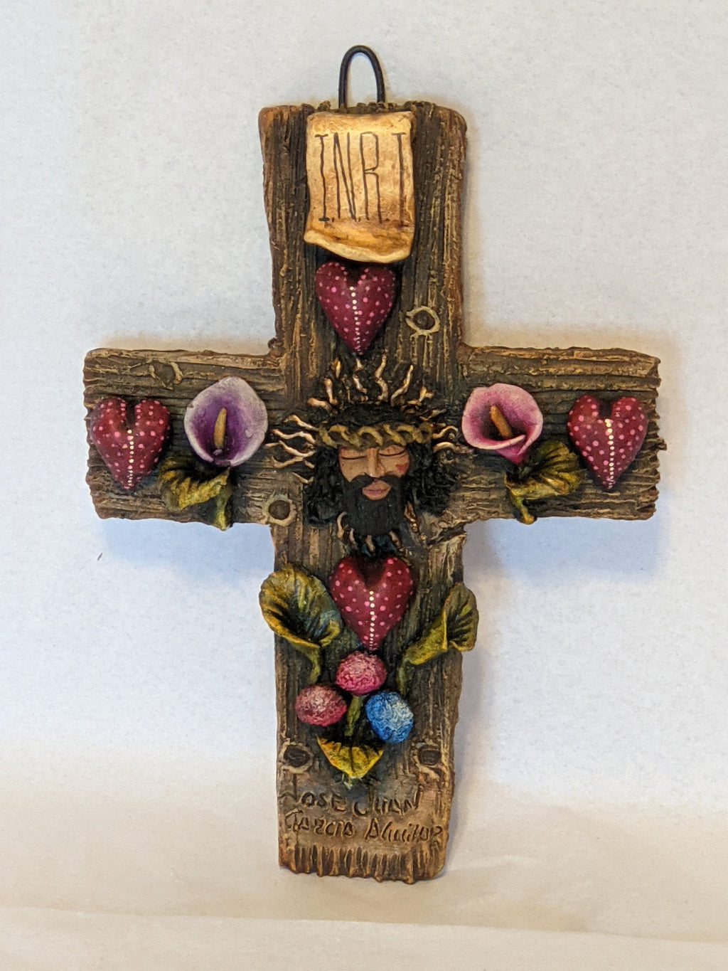 Handmade Christian Cross, Religous Home Decor, Mexican Folk Art, Oaxaca Cross Decor, Cross Decoration Wall Art