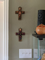 Handmade Christian Cross, Religous Home Decor, Mexican Folk Art, Oaxaca Cross Decor, Cross Decoration Wall Art