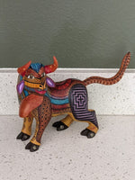 Bull Alebrije, Oaxaca Mexico Folk Art, Handmade Home Decor, Original Wood Sculpture, Carved Animal, Unique Gift, Genuine Original