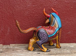 Bull Alebrije, Oaxaca Mexico Folk Art, Handmade Home Decor, Original Wood Sculpture, Carved Animal, Unique Gift, Genuine Original