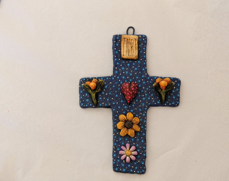 Handmade Cross Wall Decor, Cross Wall Art, Cross Decorations, Religious Cross, Mexican Folk Art