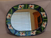 Bathroom Mirror, Talavera Wall Decor, Vanity Mirror, Oval Decorative Mirror, Ceramic Mirror Can Hang Vertically or Horizontally