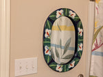 Bathroom Mirror, Talavera Wall Decor, Vanity Mirror, Oval Decorative Mirror, Ceramic Mirror Can Hang Vertically or Horizontally