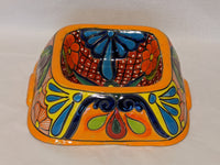 Ceramic Dog Dish, Talavera Pottery, Gorgeous Pet Food Bowl, Mexican Dog Bowl, Hand Painted Dog Lover Home Decor or Gift, Medium Sized Dogs