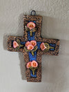 Handmade Christian Cross, Religous Home Decor, Mexican Folk Art, Oaxaca Cross Decor, Cross Decoration Wall Art