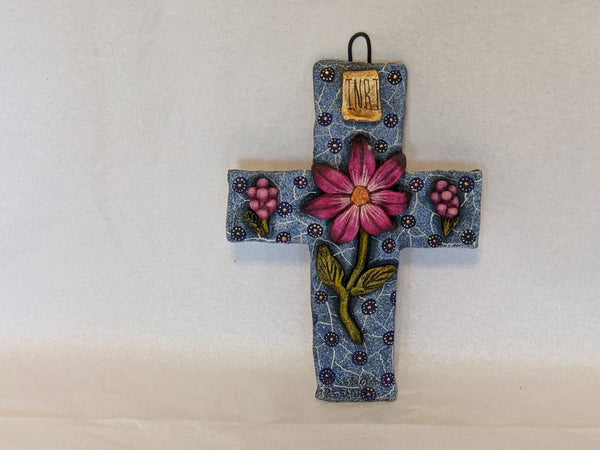 Handmade Christian Cross, Religous Home Decor, Mexican Folk Art, Oaxaca Cross Decor, Cross Decoration Wall Art