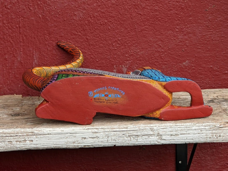 Lion Alebrije, Oaxaca Mexico Folk Art, Handmade Home Decor, Original Wood Sculpture, Carved Animal, Unique Gift, Genuine Original