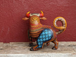 Bull Alebrije, Oaxaca Mexico Folk Art, Handmade Home Decor, Original Wood Sculpture, Carved Animal, Unique Gift, Genuine Original