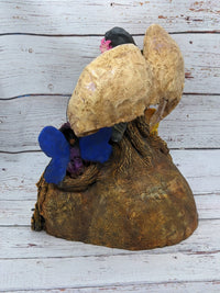 Mother Nature with Swan, Clay Woman Figurine, 3 Women Statue, Mexican Folk Art, Oaxacan Art, Handmade Original Collectible