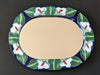 Bathroom Mirror, Talavera Wall Decor, Vanity Mirror, Oval Decorative Mirror, Ceramic Mirror Can Hang Vertically or Horizontally