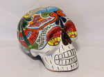 Skull Decor, Talavera Pottery, Halloween Party Decoration, Ceramic Skull Art, Decorative Skull Head, Day of the Dead, Large Size