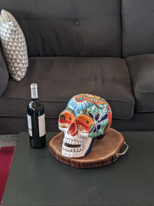 Skull Decor, Talavera Pottery, Skull Decorations, Halloween Party Decor, Skull Art, Ceramic Skull, Decorative Skull Head, Large Size