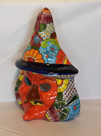 Ceramic Witch, Talavera Pottery, Halloween Decorations, Outdoor Indoor Witch Decorations, Halloween Yard Decor