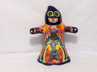 Boo Ghost Halloween Decor, Indoor Halloween Party Decor or Outdoor Fall Garden Decor for Trick or Treat, Handmade Mexican Talavera Pottery