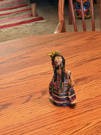 Pineapple Vendor, Gorgeous Woman Figurine, Mexican Folk Art, Original Oaxacan Handmade Art, Collectible Home Decor, Beautiful Clay Sculpture