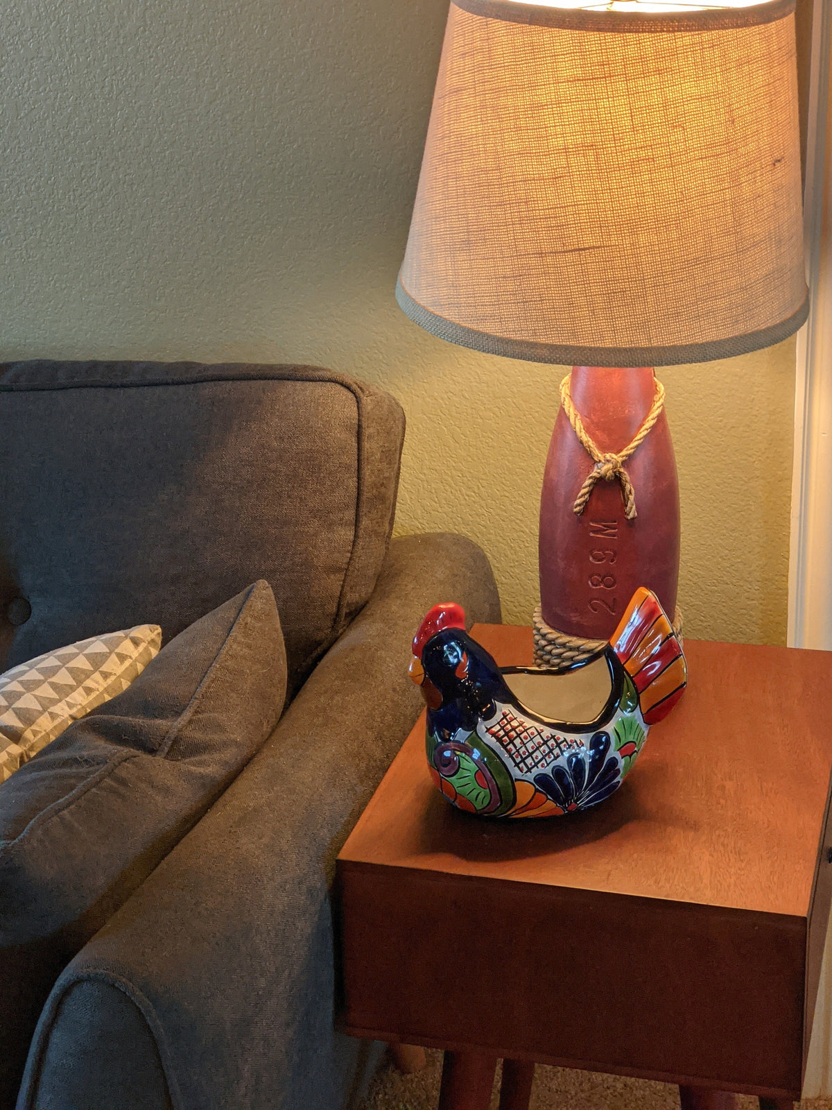 Chicken Flower Pot, Ceramic Talavera Planter, Handmade Mexican Pottery, Indoor Planter, Outdoor Pot, Colorful Home Décor, Small Planter Pot