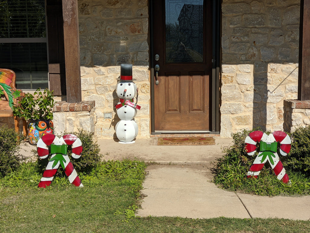 Christmas Candy Canes, Outdoor Christmas Decoration, Christmas Yard Art, Metal Candy Cane Christmas Decor, Outdoor Yard or Porch Decor