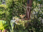 Heart Shaped Hanging Basket Garden Decor, Plant Hanger for Yard or Home, Hand Forged Metal Yard Art Basket for Succulents, Plants or Flowers