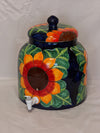 Sunflower Beverage Pitcher, Handmade Talavera Pottery, Large Pitcher for Water, Lemonade, Drinks, Juice, Home Barware Party Pitcher, Mexican