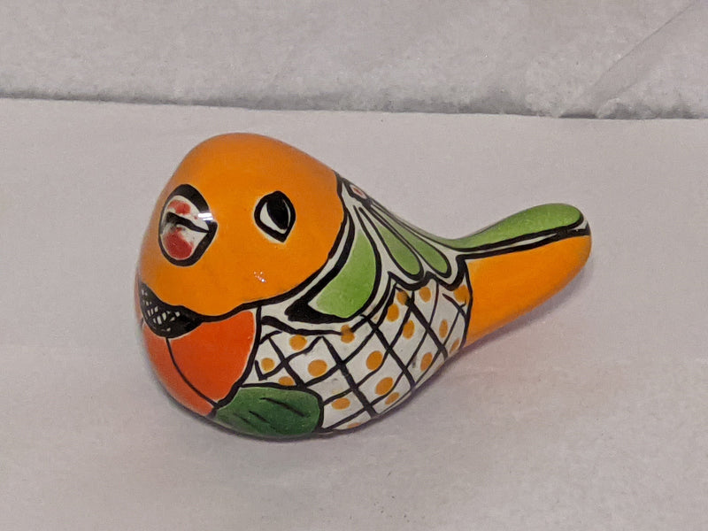 Little Birdie Home Decor, Colorful Small Bird Figurines, Mexican Talvera Pottery  [You Will be Shipped a Random Bird Pattern]