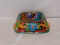 Ceramic Dog Dish, Talavera Pottery, Gorgeous Pet Food Bowl, Mexican Dog Bowl, Hand Painted Dog Lover Home Decor or Gift, Medium Sized Dogs
