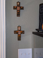 Handmade Christian Cross, Religous Home Decor, Mexican Folk Art, Oaxaca Cross Decor, Cross Decoration Wall Art