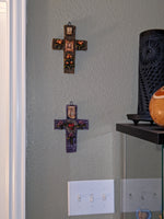 Handmade Christian Cross, Religous Home Decor, Mexican Folk Art, Oaxaca Cross Decor, Cross Decoration Wall Art