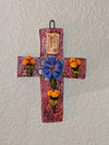 Handmade Christian Cross, Religous Home Decor, Mexican Folk Art, Oaxaca Cross Decor, Cross Decoration Wall Art