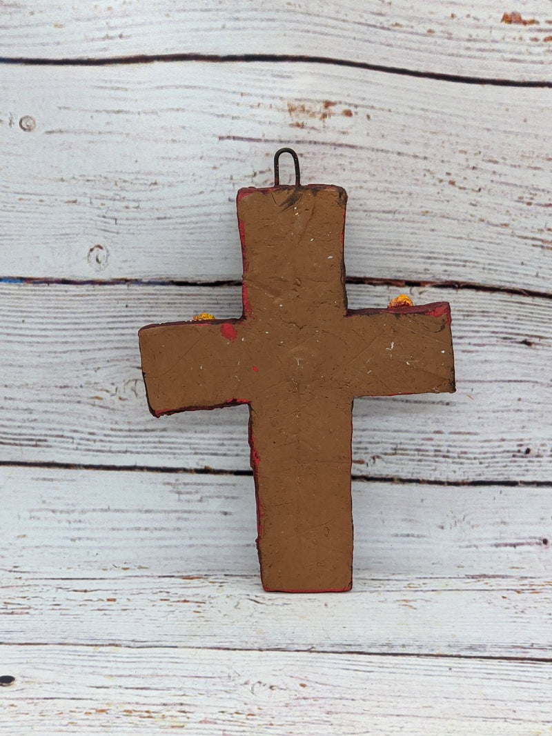 Handmade Christian Cross, Religous Home Decor, Mexican Folk Art, Oaxaca Cross Decor, Cross Decoration Wall Art