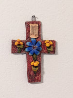 Handmade Christian Cross, Religous Home Decor, Mexican Folk Art, Oaxaca Cross Decor, Cross Decoration Wall Art